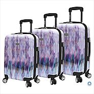 Steve Madden Purple Chevron Luggage Sets on Wheels