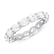 EastWest Oval Full Eternity Band in 3 Colors | Sabrina