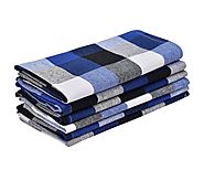 Napkins - Buffalo Checked Napkins - Blue and White Checkered Napkins Set of 6 - All Cotton and Linen - Amazon