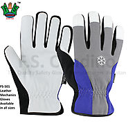 CE Approved Leather Mechanics Gloves