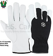 Men's assembly gloves with fleece lining