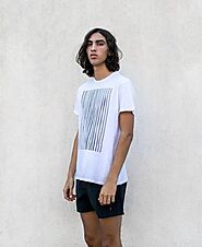 Grey Vertical Stripes T-Shirt