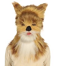 White & Blonde Straight Furry Cat Cosplay Wig & Mask For Women