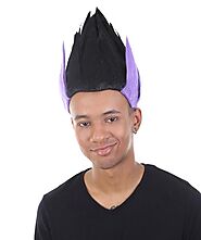 Black And Purple Anime Spike Wig
