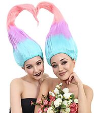 Twin Troll Wig Set - Detachable Rainbow Troll Wigs