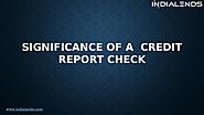 Significance of a Credit Report Check