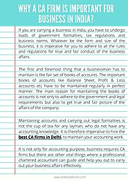Why a CA firm is important for business in India? by kritikaverma.dl - Issuu