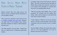 Qatar Airways Opens Direct Flights to Phuket, Thailand