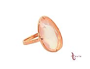 Rose Quartz Engagement Ring | Wedding Ring | Taula.com | Shop 925 Sterling Silver and Gemstone Jewelry Pieces