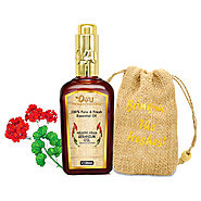 O4U 100% Fresh, Natural & Organic undiluted Geranium Essential oil for Aromatherapy, Moisturizing Skin, Hair & Face Care