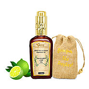 O4U 100% Fresh, Natural & Organic undiluted Lime Essential oil for Aromatherapy, Moisturizing Skin, Hair & Face Care