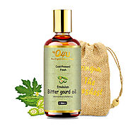O4U 100% Pure, Organic Ernakulam Bitter Gourd cold pressed Oil for Anti Aging, Shiny Hair and skincare