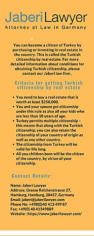 Approach Experienced Lawyer for Turkish citizenship by real estate