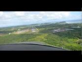 Landing at Palau international airport (ROR). Koror. Palau.