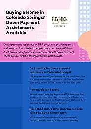 Buying a Home in Colorado Springs Down Payment Assistance is Available
