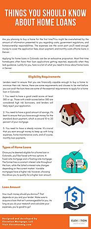 Things You Should Know About Home Loans