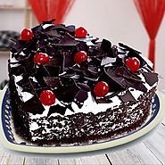 Black Forest Heart Cake - Bakery