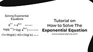 Tutorial on How to Solve The Exponential Equation - Statanalytica