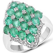 Shop emerald green wedding ring online