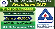 Bureau of Indian Standards Recruitment 2020 : BIS Vacancy for Technical Assistant & Sr. technicians