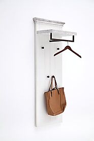 Beautifully Constructed Oprasca Aged Wood Coat Rack