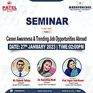 Career awareness & trending job opportunities Aboard: Patel College