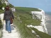 Windy walk along the White Cliffs of Dover - England, UK