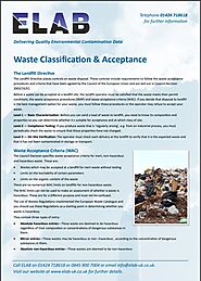 WAC - Waste Acceptance Procedures and Criteria- ELAB