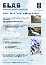 Waste discharge analysis - Trade Effluent- ELAB