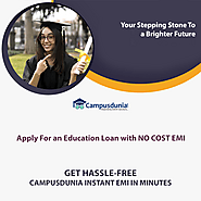 Apply Instant Education Loan with No Cost EMI Form Campusdunia