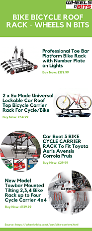Bike Bicycles Roof Rack, Tow Bar Boot Bike Carrier Racks 2 Bikes 3 Bikes an 4 Bikes platforms