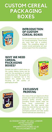 Cereal Packaging Boxes