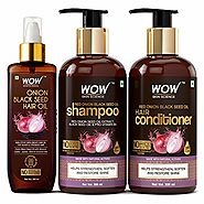 WOW Skin Science Onion Black Seed Oil Ultimate Hair Care Kit (Shampoo + Hair Conditioner + Hair Oil)