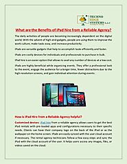 What are the Benefits of iPad Hire from a Reliable Agency?