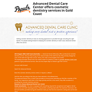 Advanced Dental Care Center offers cosmetic dentistry services in Gold Coast