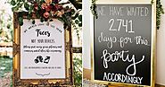 20+ Thoughtful & Romantic Wedding Signboards Your Guests Will Love!