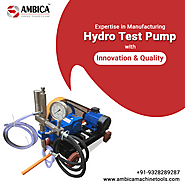 Fully Portable Hydro Test Pump Manufacturer in India