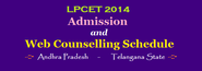 LPCET 2014 Admission and Web Counselling Schedule Notification | LPCET 2014 Admissions
