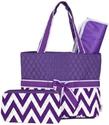 Grey, Pink, Blue Chevron Diaper Bags | Best Color Selection for Boy or Girl