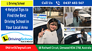 4 Helpful Tips to Find the Best Driving School in Your Local Area