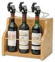 Wine Dispenser and Preserver 3 bottle (Oak) (11"H x 13"W x 10"D)