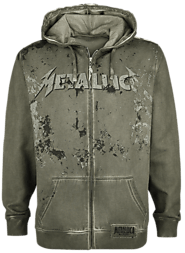 Fancy Dresses & Clothes - Metallica - EMP Signature Collection - Hooded zip - olive - Shipping Worldwide from UK