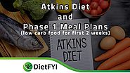 Website at https://dietfyi.com/atkins-diet-and-phase-1-meal-plans/