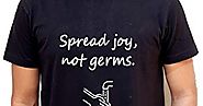 Buy Thewolfstore Men's Spread Joy not Germs T-Shirt at Amazon .in - T Shirt Online