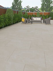 Beige Outdoor Porcelain Paving - Royale Stones