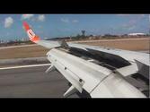 HD - Turbulent landing at Fortaleza airport (Brazil) - Boeing 737-800