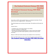 Scott Davis:The Oxidized Cholesterol Strategy PDF Free Download The Oxidized Cholesterol PDF FREE Download