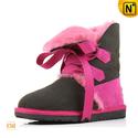 Shearling Lined Leather Boots for Women CW314419