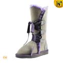 Ladies Grey Shearling Snow Boots CW314401