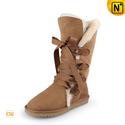 Ladies Brown Shearling Lined Boots CW314403